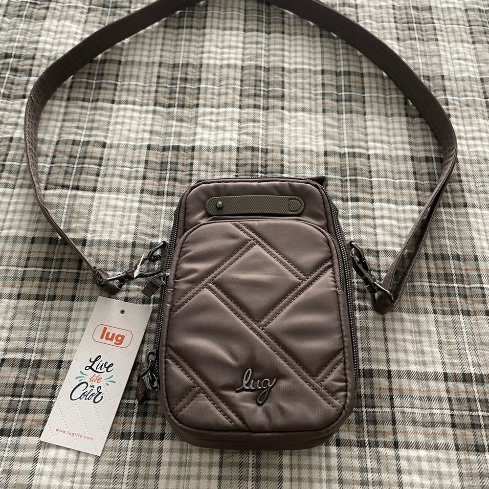 Lug Brown Belt Bag Quilted Design Adjustable Strap